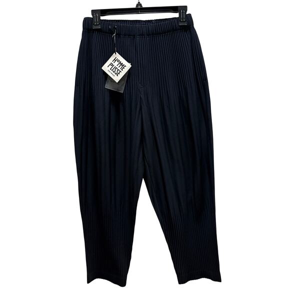 Homme Plissé Issey Miyake Basics Pants HP28-JF151 Navy Size 1 - Picture 1 of 10